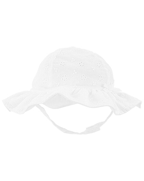 Baby Eyelet Bucket Hat 12-24M