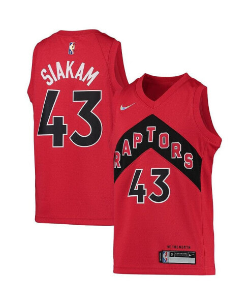 Футболка для малышей Nike Pascal Siakam красная Торонто Рэпторс 2021/22 - Diamond Swingman Jersey - Icon Edition