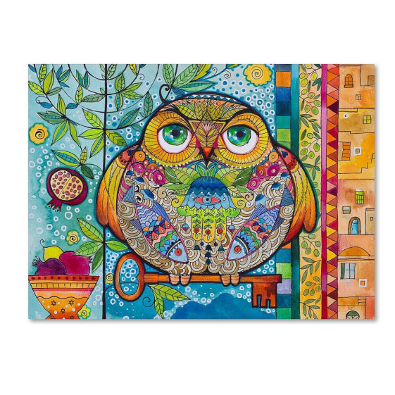 Картина художественная Trademark Global Oxana Ziaka "Judaica Folk Owl" - 24" x 18" x 2"