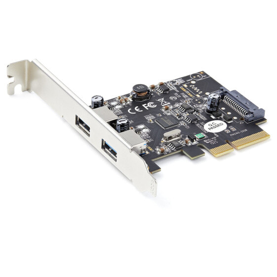 StarTech.com 2-Port USB PCIe Card with 10Gbps/port - USB 3.1/3.2 Gen 2 Type-A PCI Express 3.0 x2 Host Controller Expansion Card - Add-On Adapter Card - Full/Low Profile - Windows & Linux - PCIe - USB 3.2 Gen 2 (3.1 Gen 2) - Full-height / Low-profile - PCIe 3.0 - SATA
