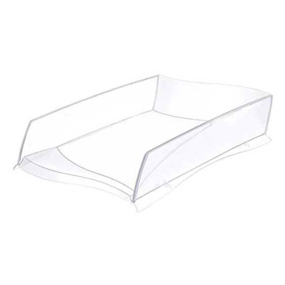 CEP White plastic ellypse table tray 380x275x82 mm