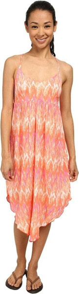 Columbia 241166 Womens Light Waves Shift Dress Coral Flame Print Size X-Small