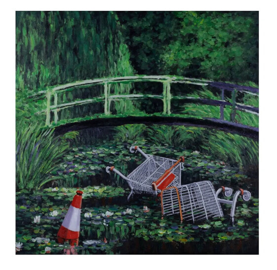 Acrylbild handgemalt Banksy's Monet