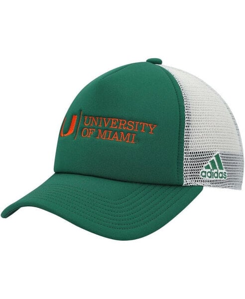 Men's Green, White Miami Hurricanes Foam Trucker Snapback Hat