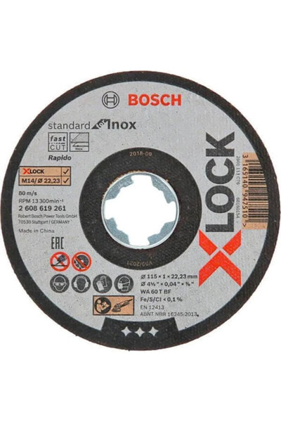 - X-lock - 115*1,0 Mm Standard Seri Düz Inox (paslanmaz Çelik) Kesme Diski (taş) - Rapido
