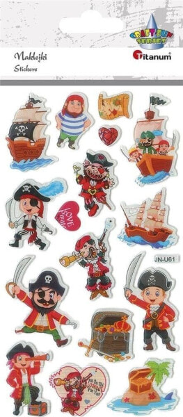 Детский набор наклеек с выпуклыми пиратами Titanum 16 шт