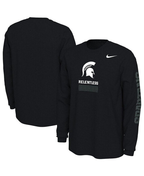 Men's Black Michigan State Spartans Alternate Long Sleeve T-shirt
