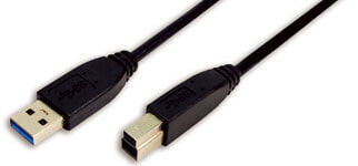 LogiLink 1m USB 3.0 - 1 m - USB A - USB B - USB 3.2 Gen 1 (3.1 Gen 1) - Male/Male - Black