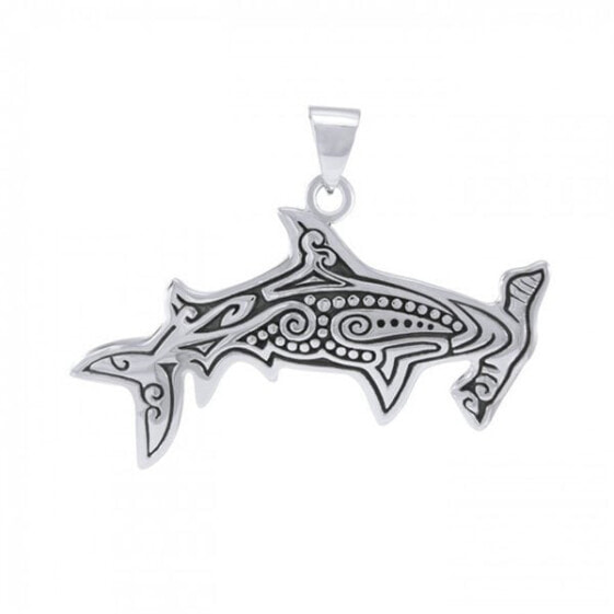 DIVE SILVER Aboriginal Hammerhead Shark Pendant