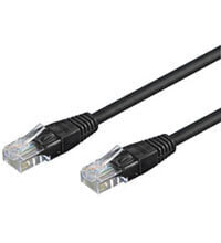 Wentronic CAT 6 Patch Cable - U/UTP - black - 0.5 m - Cat6 - U/UTP (UTP) - RJ-45 - RJ-45