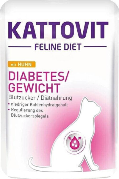 Kattovit Kattovit 85g Diabetes Kurczak Karma dla Kota Z Cukrzycą