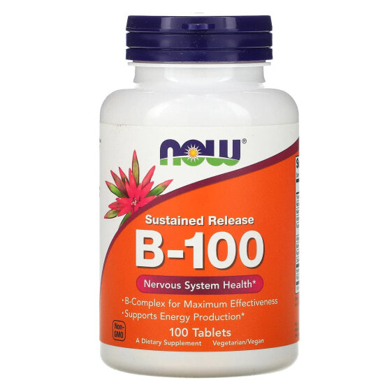 Витамины группы B NOW Сустейнд Релиз B-100, 100 таблеток