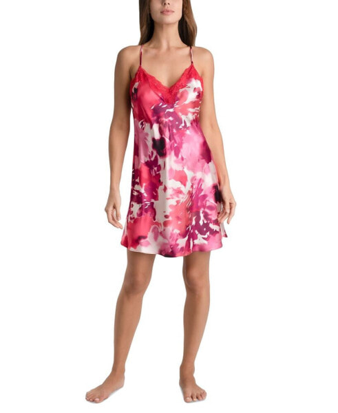 Women's Greer Printed Satin Charmeuse Chemise