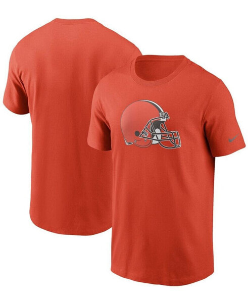 Men's Orange Cleveland Browns Primary Logo T-shirt
