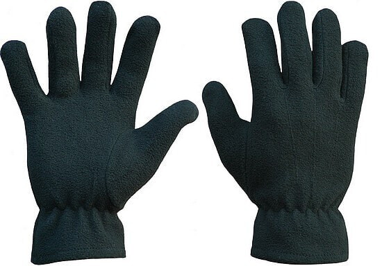 Черные флисовые перчатки размер RAW-POL