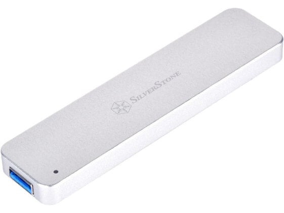 SilverStone Mobile Series SST-MS09S Silver M.2 SATA External SSD Enclosure with