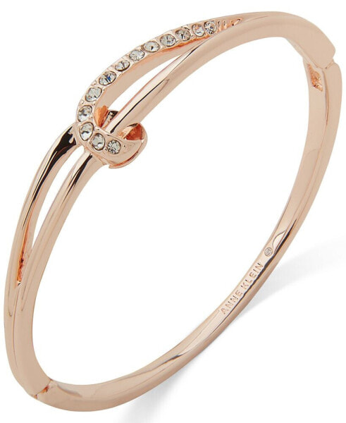 Rose Gold-Tone Twisted Hinge Bracelet