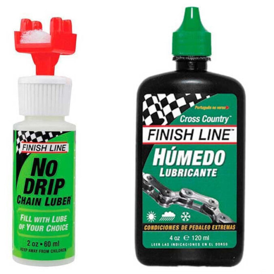 FINISH LINE No Drip Chain Lube 60ml+Wet Chain Lube 120ml