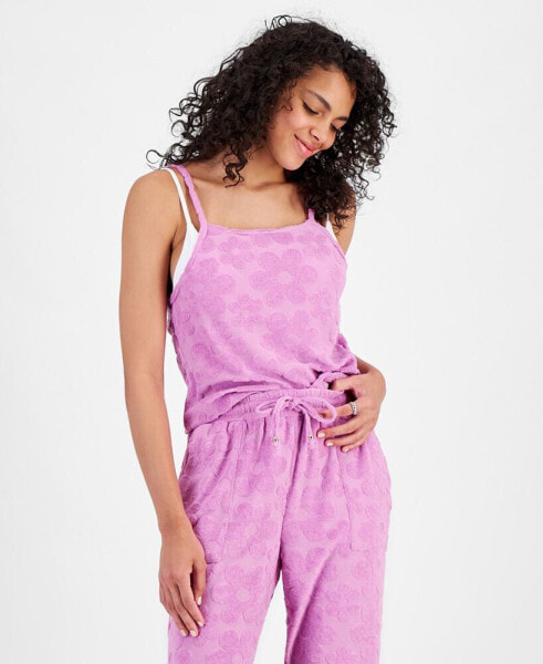 Juniors' Cropped Velour Tank Top Cover-Up, Created for Macy's