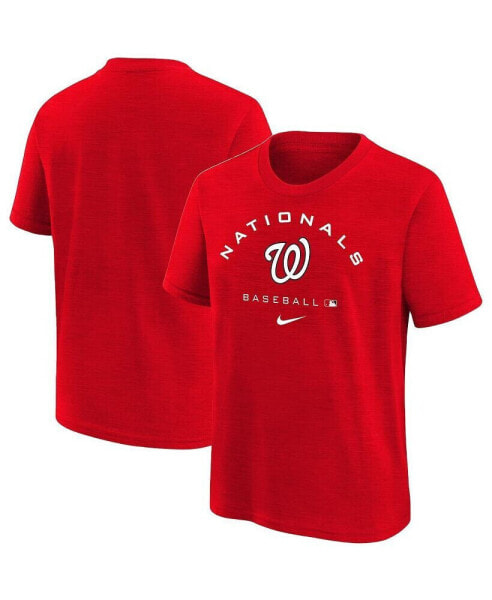 Big Boys Red Washington Nationals Authentic Collection Early Work Tri-Blend Performance T-shirt