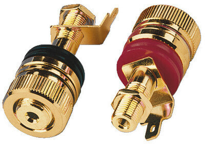 MONACOR BP-520G - speaker terminals - Gold - Gold