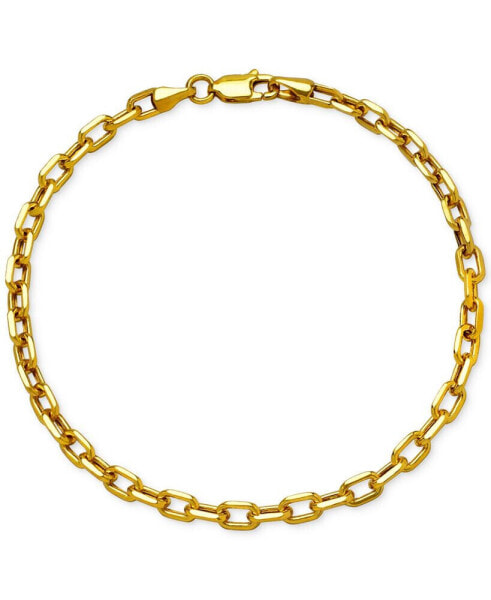 Paperclip Link Chain Bracelet in 14k Gold 7-1/2"