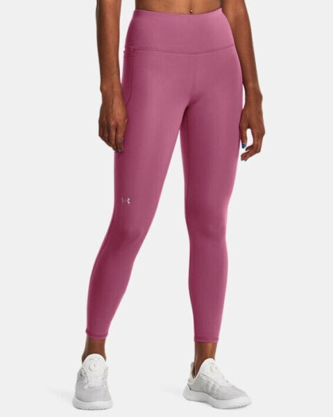 Under Armour 301380 Prime Pink & Metallic Silvertone Meridian Crop Leggings XS