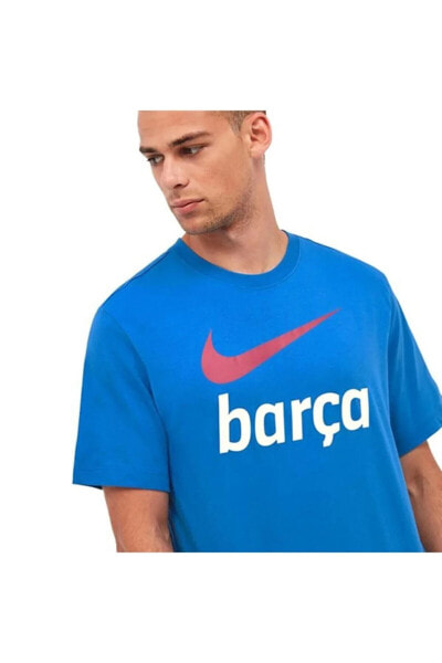 Fcb M Nk Swoosh Club Tee Erkek Mavi T-shirt - Db4811-403