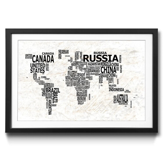 Gerahmtes Bild Worldmap No. 21