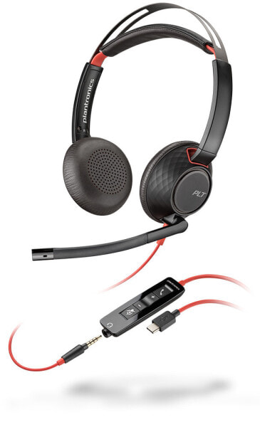 Poly Blackwire 5220 - Kabelgebunden - Büro/Callcenter - 20 - 20000 Hz - Kopfhörer - Schwarz