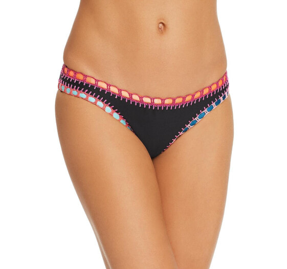 Platinum 285832 Crochet Trim Bikini Bottom Swimwear, Size Small