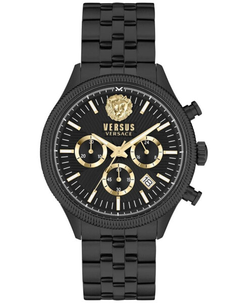 Men's Chronograph Colonne Ion Plated Stainless Steel Bracelet Watch 44mm