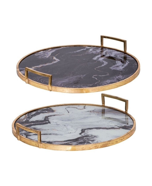 Decorative Trays, Set of 2