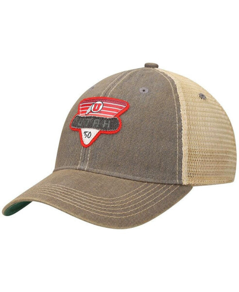 Бейсболка сетчатая Legacy Athletic для мужчин в сером цвете Utah Utes Legacy Point Old Favorite Trucker Snapback Hat