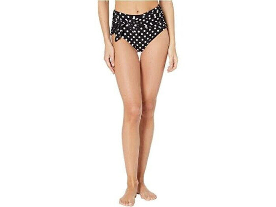 Kate Spade New York Women's 246025 Lia Dot Tie High-Waist Bikini Bottoms Size S