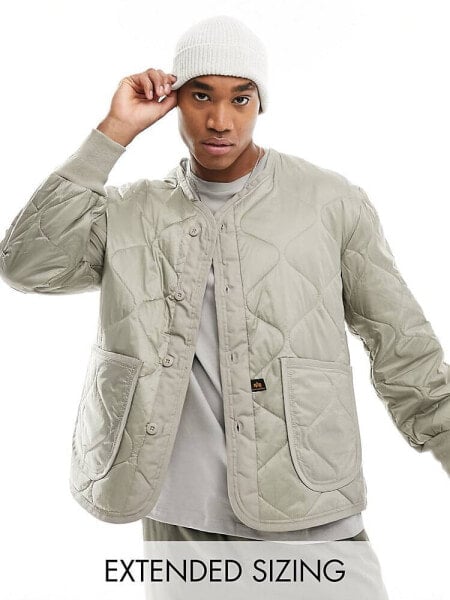 Alpha Industries ALS quilted liner jacket in vintage sand