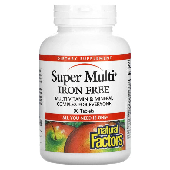 Super Multi, Iron Free, 90 Tablets