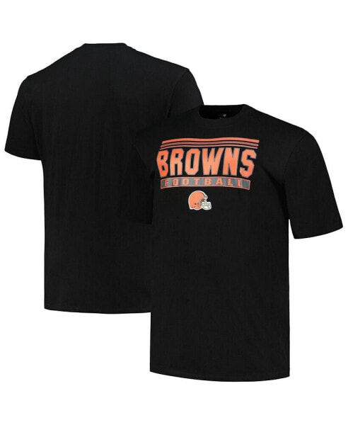 Men's Black Cleveland Browns Big Tall Pop T-Shirt
