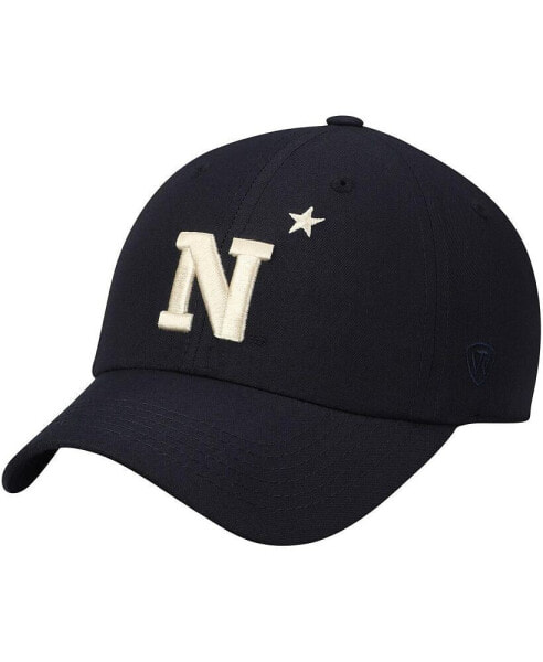 Men's Navy Navy Midshipmen Primary Logo Staple Adjustable Hat