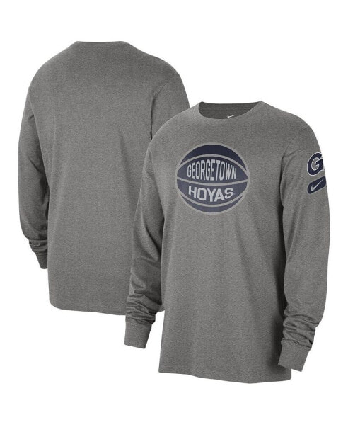 Men's Heather Gray Georgetown Hoyas Fast Break Long Sleeve T-shirt