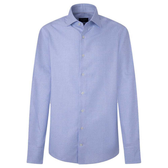 HACKETT Mouline Puppytooth long sleeve shirt