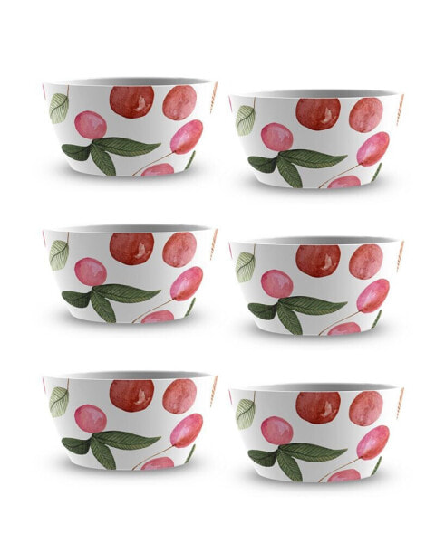 Berries Cherries Dessert Bowl Set of 6