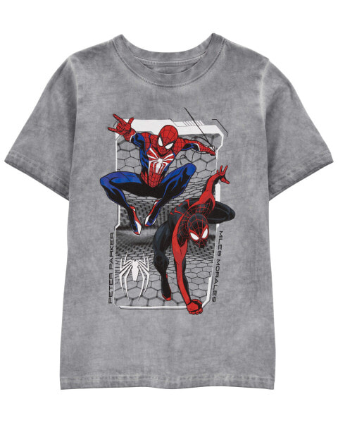 Kid Spider-Man Acid Wash Graphic Tee 5