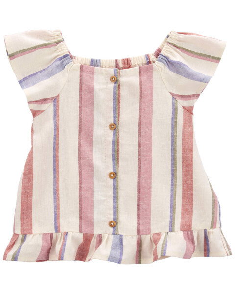 Toddler Striped Linen Top 4T