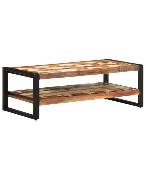 Журнальный столик vidaXL из массивной обработанной древесины 120х60х40 см
