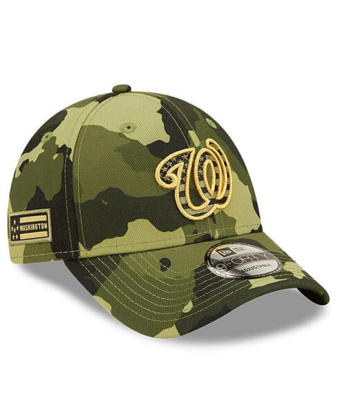 Men's Camo Washington Nationals 2022 Armed Forces Day 9FORTY Snapback Adjustable Hat