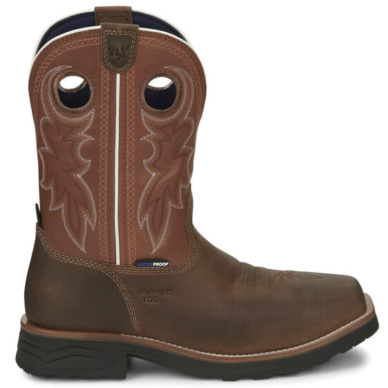 Tony Lama Fireball 11 Inch Waterproof Composite Toe Work Mens Brown Work Safety