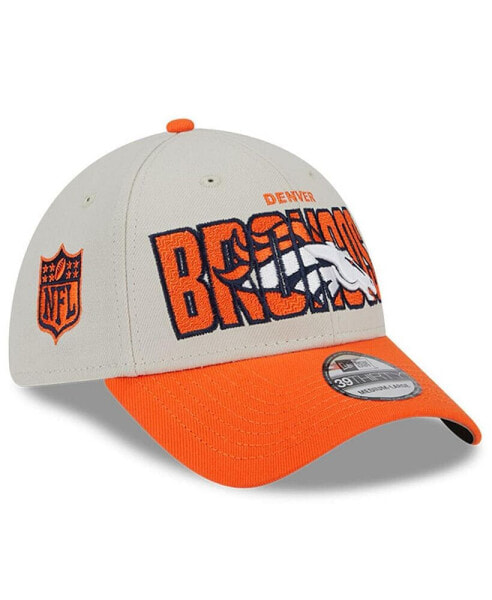 Men's Stone, Orange Denver Broncos 2023 NFL Draft 39THIRTY Flex Hat