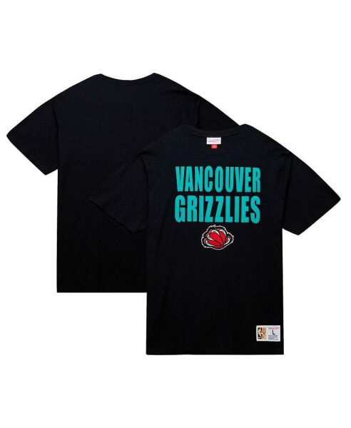 Men's Black Distressed Vancouver Grizzlies Hardwood Classics Legendary Slub T-shirt