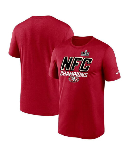 Men's Scarlet San Francisco 49ers 2023 NFC Champions Iconic T-shirt